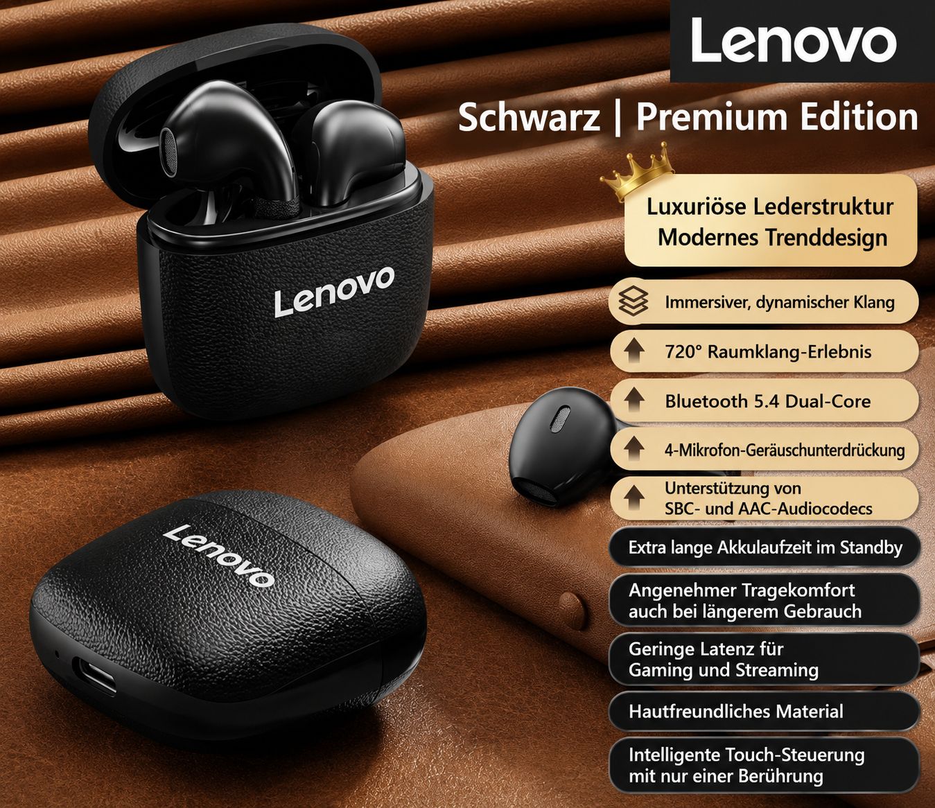 Kopfhörer "Lenovo" Schwarz