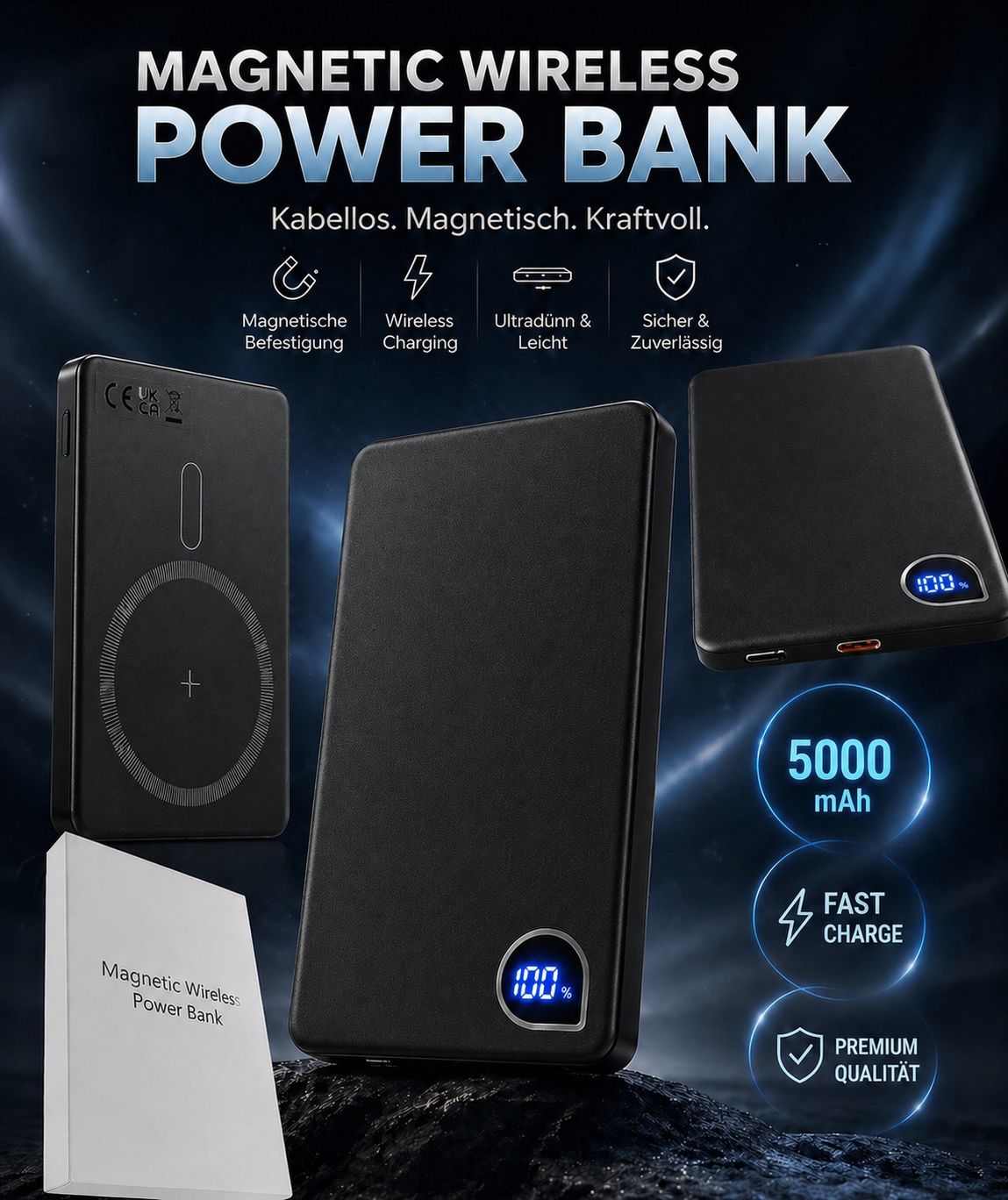 Powerbank MagSafe 5000 mAh "Schwarz"